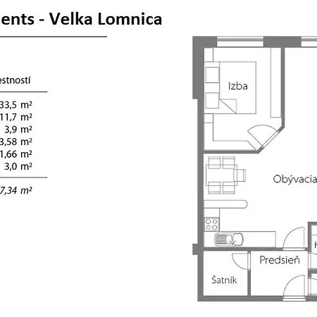 Trita Sk - Great Apartment Velka Lomnica דירה *